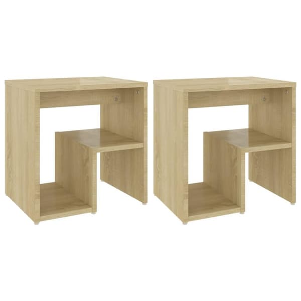vidaXL Nattbord 2 stk sonoma eik 40x30x40 cm sponplate