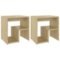Miniatyrbilde 1 av 10: vidaXL Nattbord 2 stk sonoma eik 40x30x40 cm sponplate