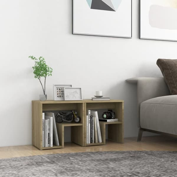 vidaXL Yöpöydät 2kpl sonoma tammi 40x30x40 cm lastulevy