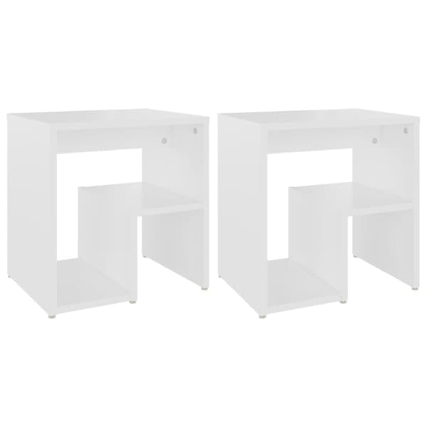 vidaXL sengeskabe 2 stk. 40x30x40 cm spånplade hvid