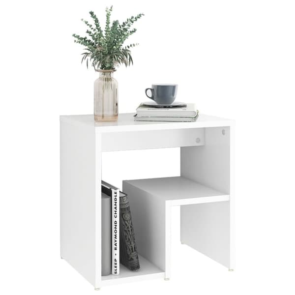 vidaXL Sängbord 2 st vit 40x30x40 cm spånskiva