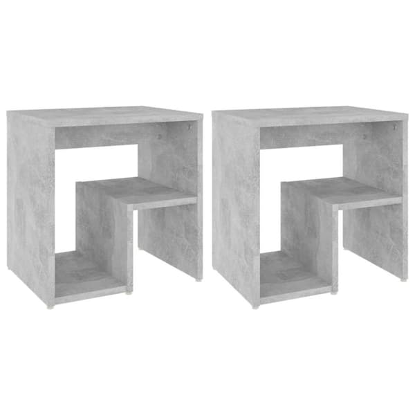 vidaXL Nattbord 2 stk betonggrå 40x30x40 cm sponplate