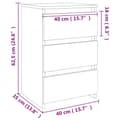 Pikkukuva 9 / 10: vidaXL Yöpöytä Sonoma-tammi 40x35x62,5 cm teknisestä puusta