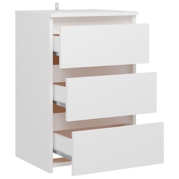 vidaXL sengeskab 40x35x62,5 cm spånplade hvid