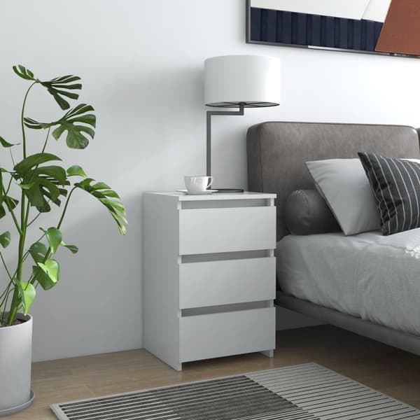 vidaXL sengeskab 40x35x62,5 cm spånplade hvid