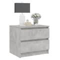 Pikkukuva 3 / 8: vidaXL Yöpöydät 2 kpl betoninharmaa 50x39x43,5 cm lastulevy