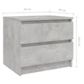 Pikkukuva 6 / 8: vidaXL Yöpöytä betoninharmaa 50x39x43,5 cm lastulevy