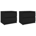 Miniatyrbilde 1 av 7: vidaXL Nattbord 2 stk svart 50x39x43,5 cm sponplate