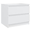 Miniatyrbilde 4 av 7: vidaXL Nattbord 2 stk hvit 50x39x43,5 cm sponplate