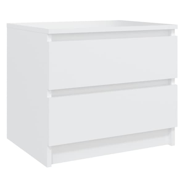 vidaXL Nattbord 2 stk hvit 50x39x43,5 cm sponplate