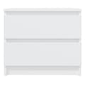 Miniatyrbilde 5 av 7: vidaXL Nattbord 2 stk hvit 50x39x43,5 cm sponplate