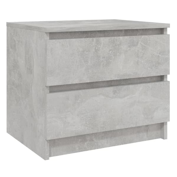 vidaXL Sängbord betonggrå 50x39x43,5 cm spånskiva