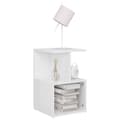 Miniatyrbilde 3 av 7: vidaXL Nattbord 2 stk høyglans hvit 35x35x55 cm sponplate