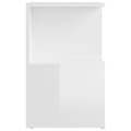 Miniatyrbilde 5 av 7: vidaXL Nattbord 2 stk høyglans hvit 35x35x55 cm sponplate