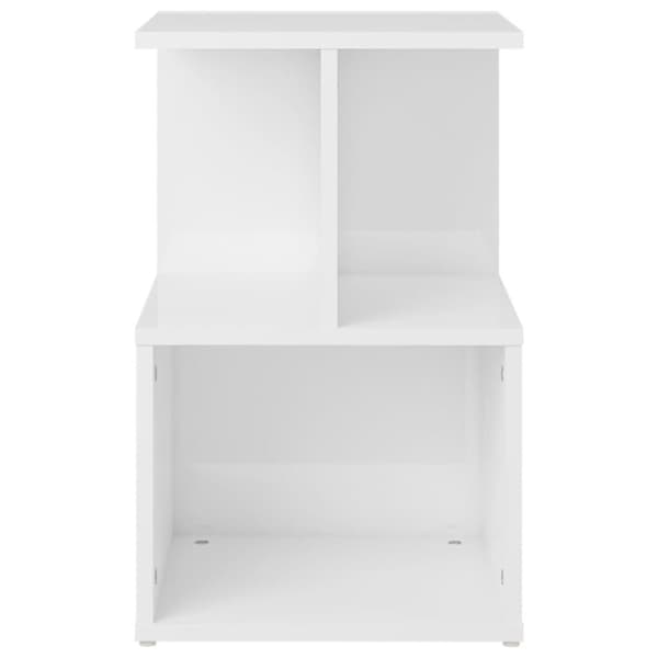vidaXL sengeskabe 2 stk. 35x35x55 cm spånplade hvid højglans