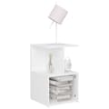 Miniatyrbillede 3 af 8: vidaXL sengeskab 35x35x55 cm spånplade hvid