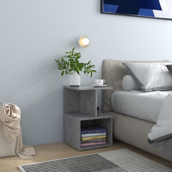 vidaXL Sidoskåp betonggrå 35x35x55 cm spånskiva