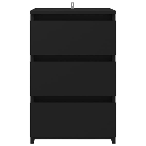 vidaXL sengeskab 40x35x62,5 cm spånplade sort