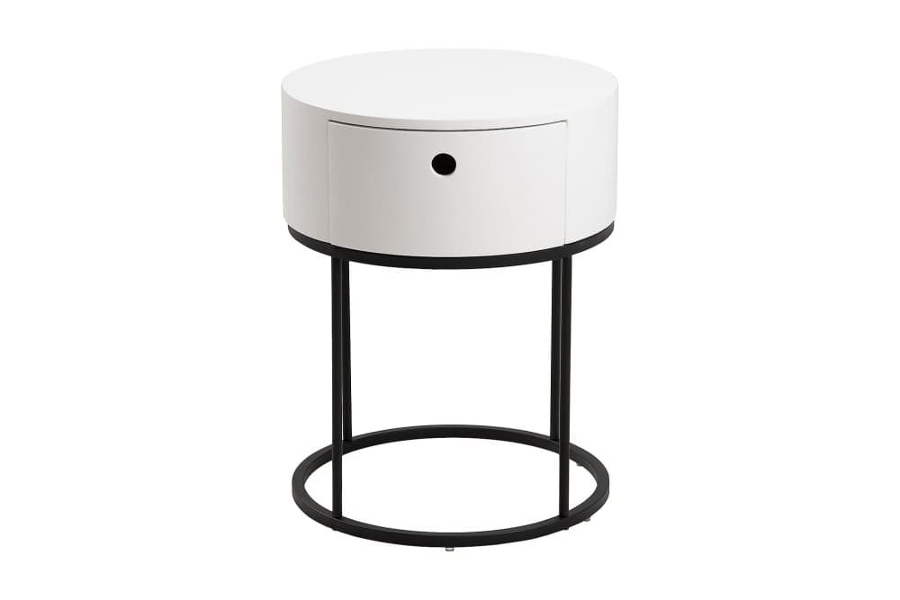 BUYIK Sängbord 40 cm Vit/Matt Svart