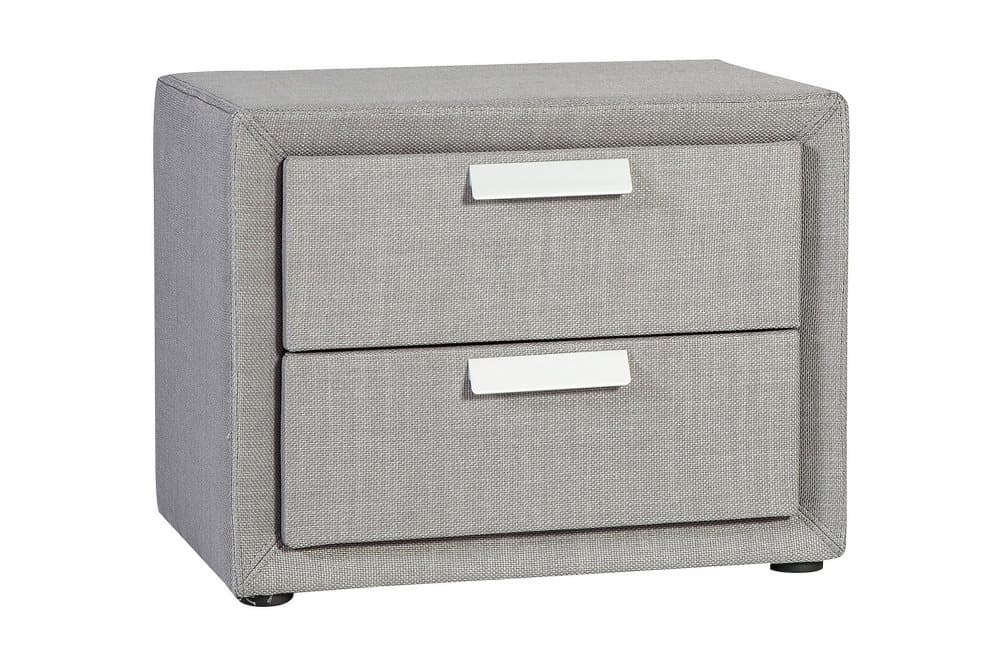 CREWKERNE Sängbord 51 cm med Förvaring 2 Lådor Grå