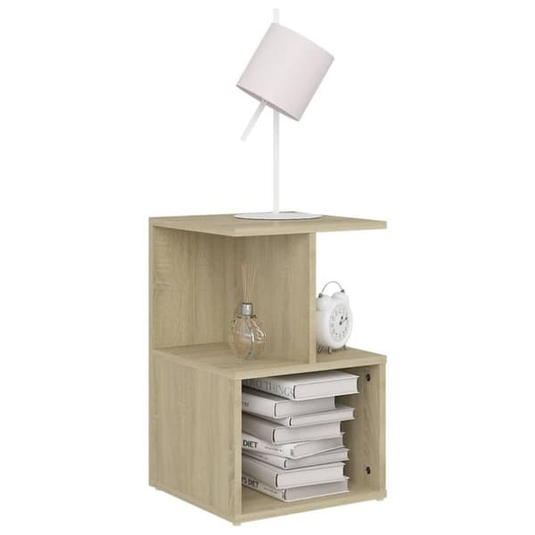 vidaXL Nattbord 2 stk sonoma eik 35x35x55 cm sponplate