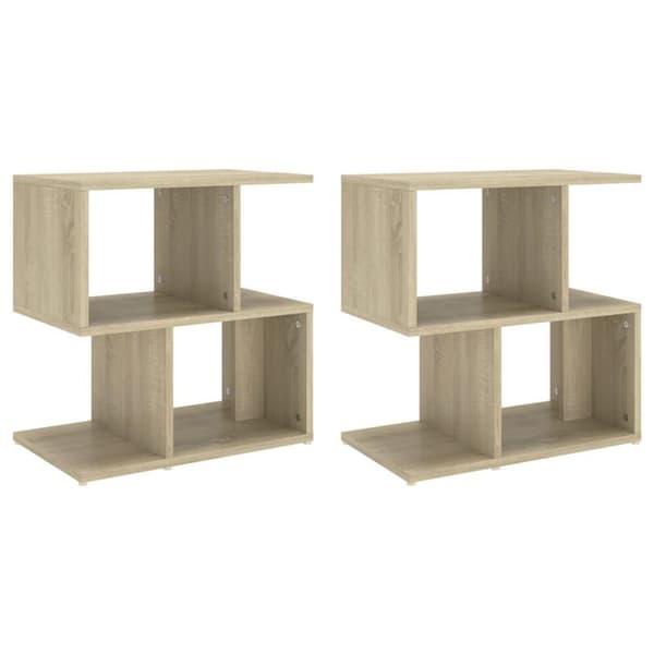 vidaXL Yöpöydät 2 kpl Sonoma-tammi 50x30x51,5 cm lastulevy