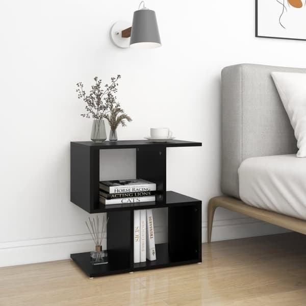 vidaXL sengeskab 50x30x51,5 cm spånplade sort
