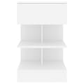 Miniatyrbilde 6 av 8: vidaXL Nattbord 2 stk hvit 40x35x65 cm sponplate