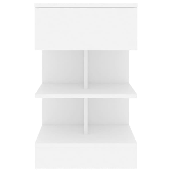 vidaXL Nattbord 2 stk hvit 40x35x65 cm sponplate