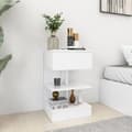 Miniatyrbilde 2 av 8: vidaXL Nattbord 2 stk hvit 40x35x65 cm sponplate