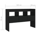 Miniatyrbilde 8 av 10: vidaXL Skjenk svart 105x30x70 cm sponplate