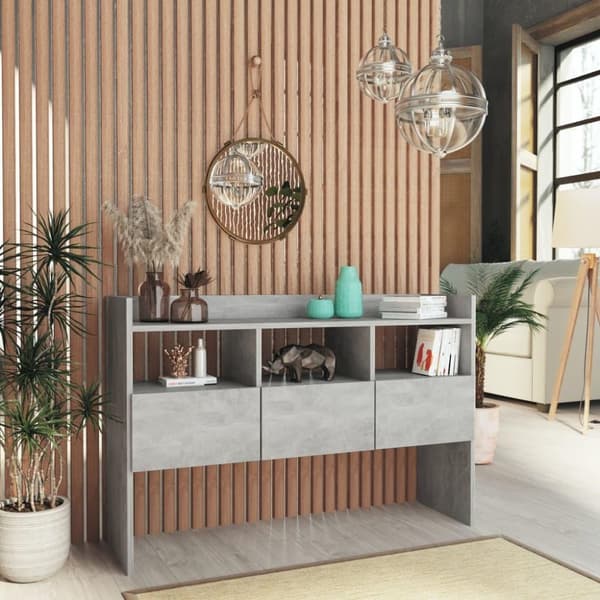 vidaXL Skänk betonggrå 105x30x70 cm spånskiva