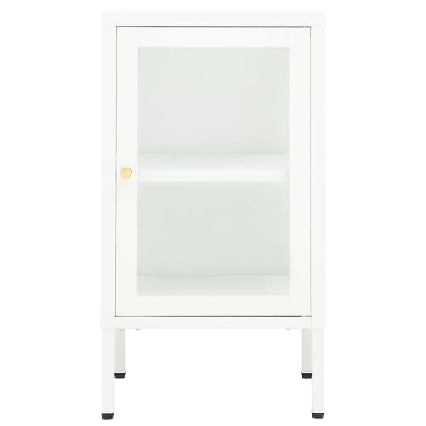 vidaXL skænk 38x35x70 cm metal og glas