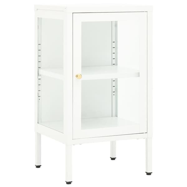 vidaXL skænk 38x35x70 cm metal og glas