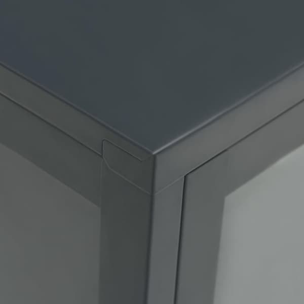 vidaXL Senkki antrasiitti 105x35x70 cm teräs ja lasi