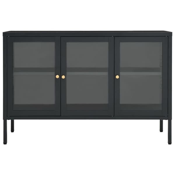 vidaXL Senkki antrasiitti 105x35x70 cm teräs ja lasi