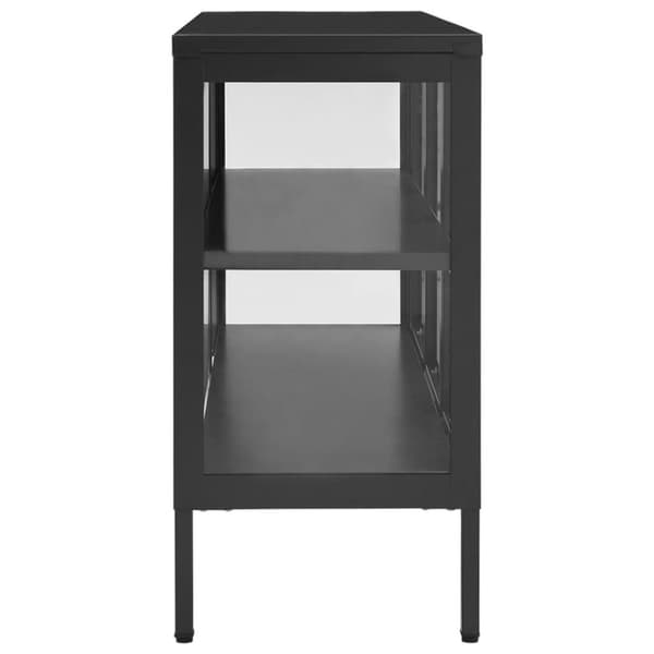 vidaXL Senkki antrasiitti 105x35x70 cm teräs ja lasi