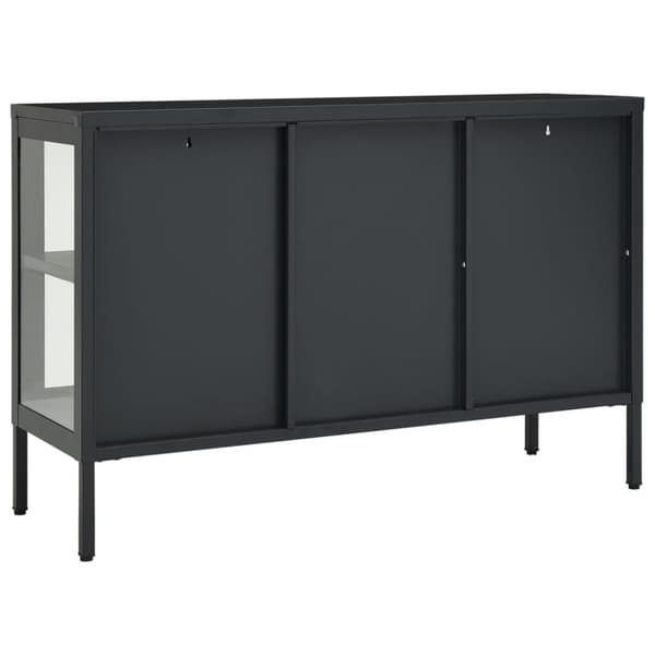 vidaXL Senkki antrasiitti 105x35x70 cm teräs ja lasi