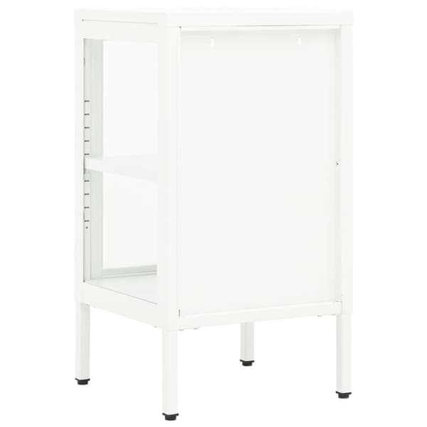 vidaXL Skjenk 38x35x70 cm metall og glass