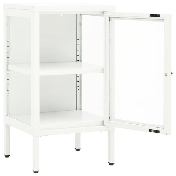 vidaXL Skjenk 38x35x70 cm metall og glass