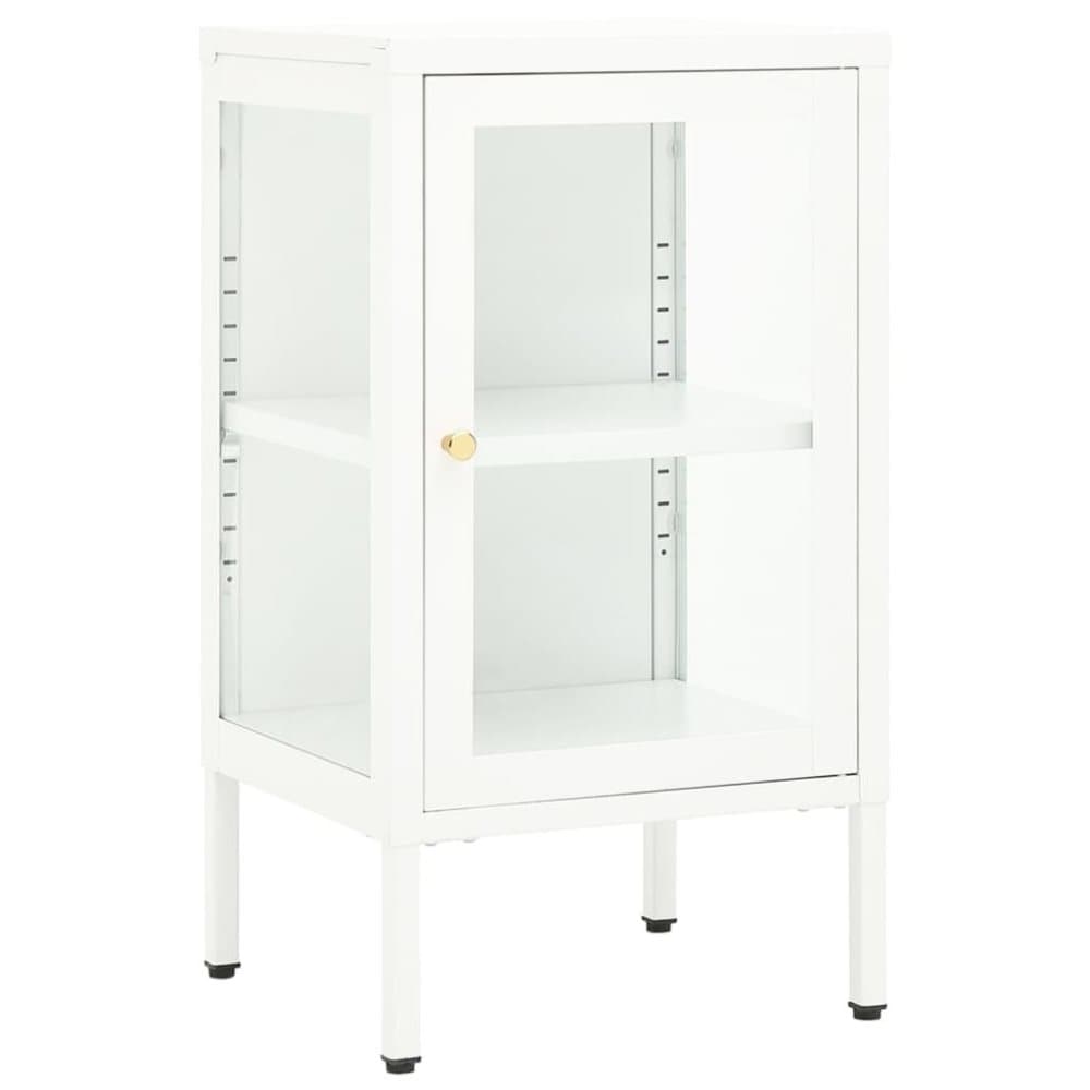 vidaXL Skänk 38x35x70 cm metall och glas