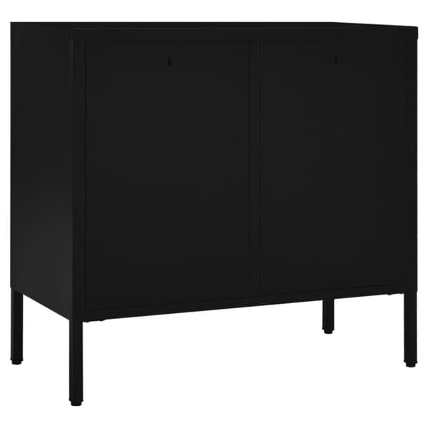 vidaXL Senkki musta 75x35x70 cm teräs ja karkaistu lasi