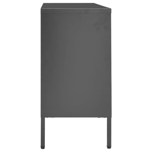 vidaXL Senkki antrasiitti 105x35x70 cm teräs ja karkaistu lasi
