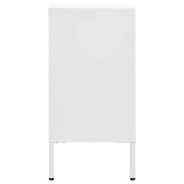 vidaXL Senkki valkoinen 75x35x70 cm teräs ja karkaistu lasi
