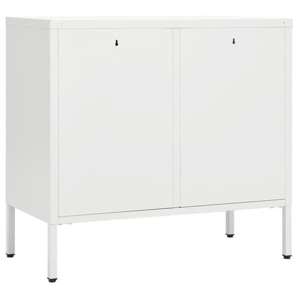 vidaXL Senkki valkoinen 75x35x70 cm teräs ja karkaistu lasi