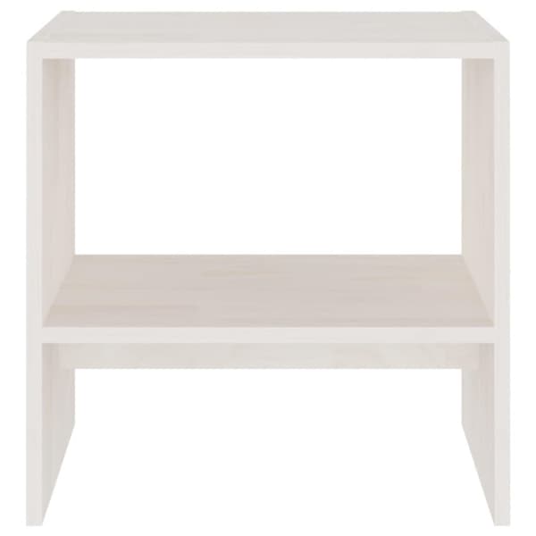 vidaXL Nattbord 2 stk hvit 40x30,5x40 cm heltre furu