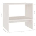 Miniatyrbilde 8 av 10: vidaXL Nattbord 2 stk hvit 40x30,5x40 cm heltre furu
