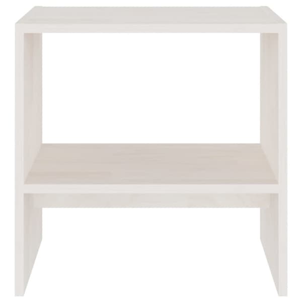 vidaXL sengeskab 40x30,5x40 cm massivt fyrretræ hvid
