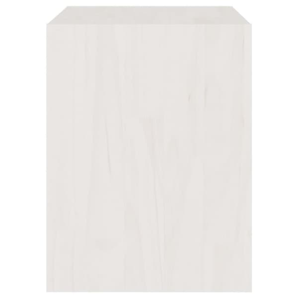 vidaXL sengeskab 40x30,5x40 cm massivt fyrretræ hvid