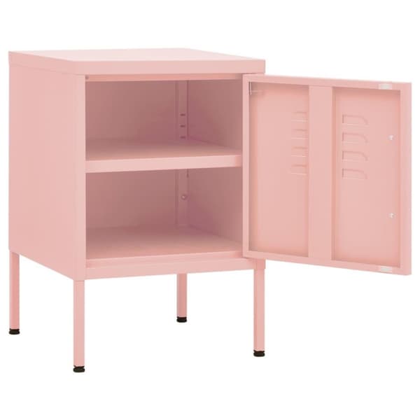 vidaXL natbord 35x35x51 cm stål pink